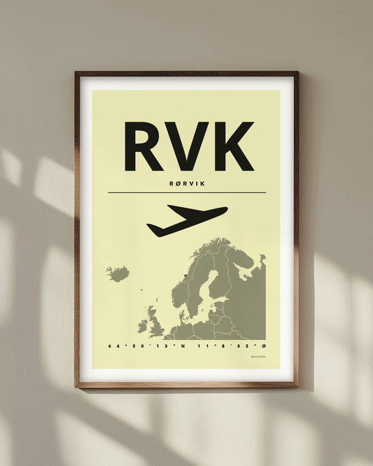 RØRVIK gul, poster