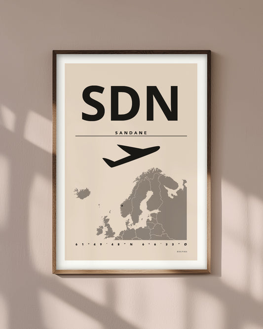 SANDANE pastellrosa, poster