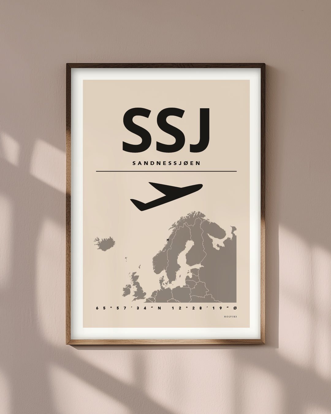 SANDNESSJØEN pastellrosa, poster