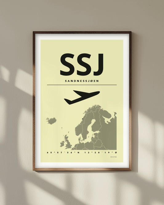 SANDNESSJØEN gul, poster
