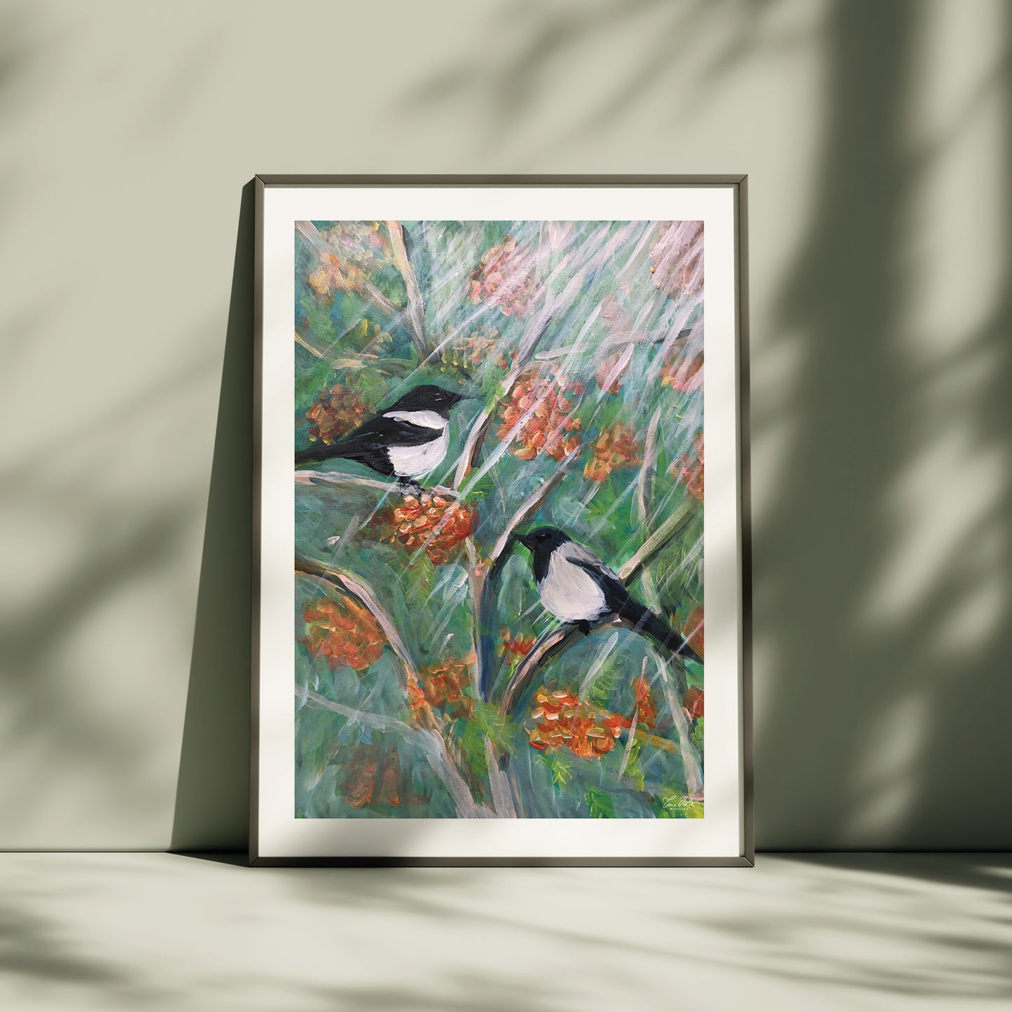 SKJÆRER I ROGNEBÆRTRE, limited art print