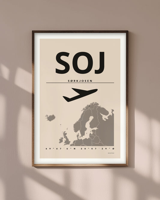 SØRKJOSEN pastellrosa, poster