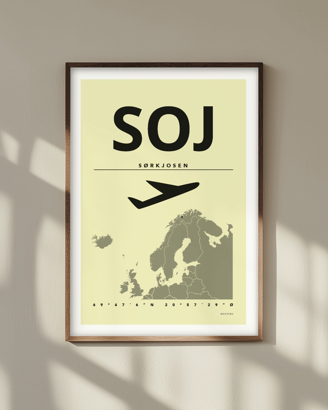 SØRKJOSEN gul, poster