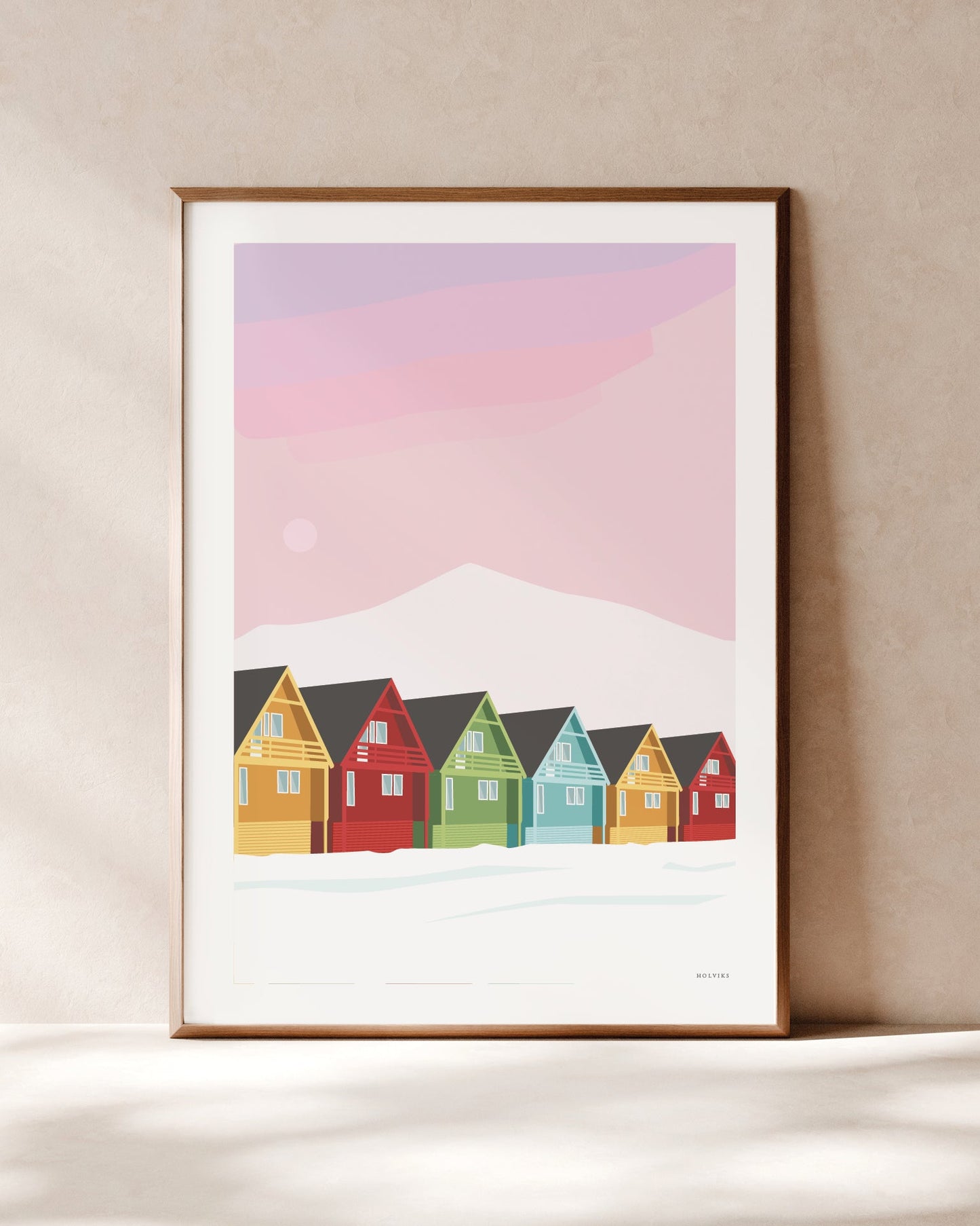 SPISSHUS SVALBARD pastellrosa, poster