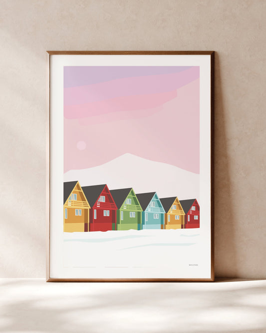 SPISSHUS SVALBARD pastellrosa, poster