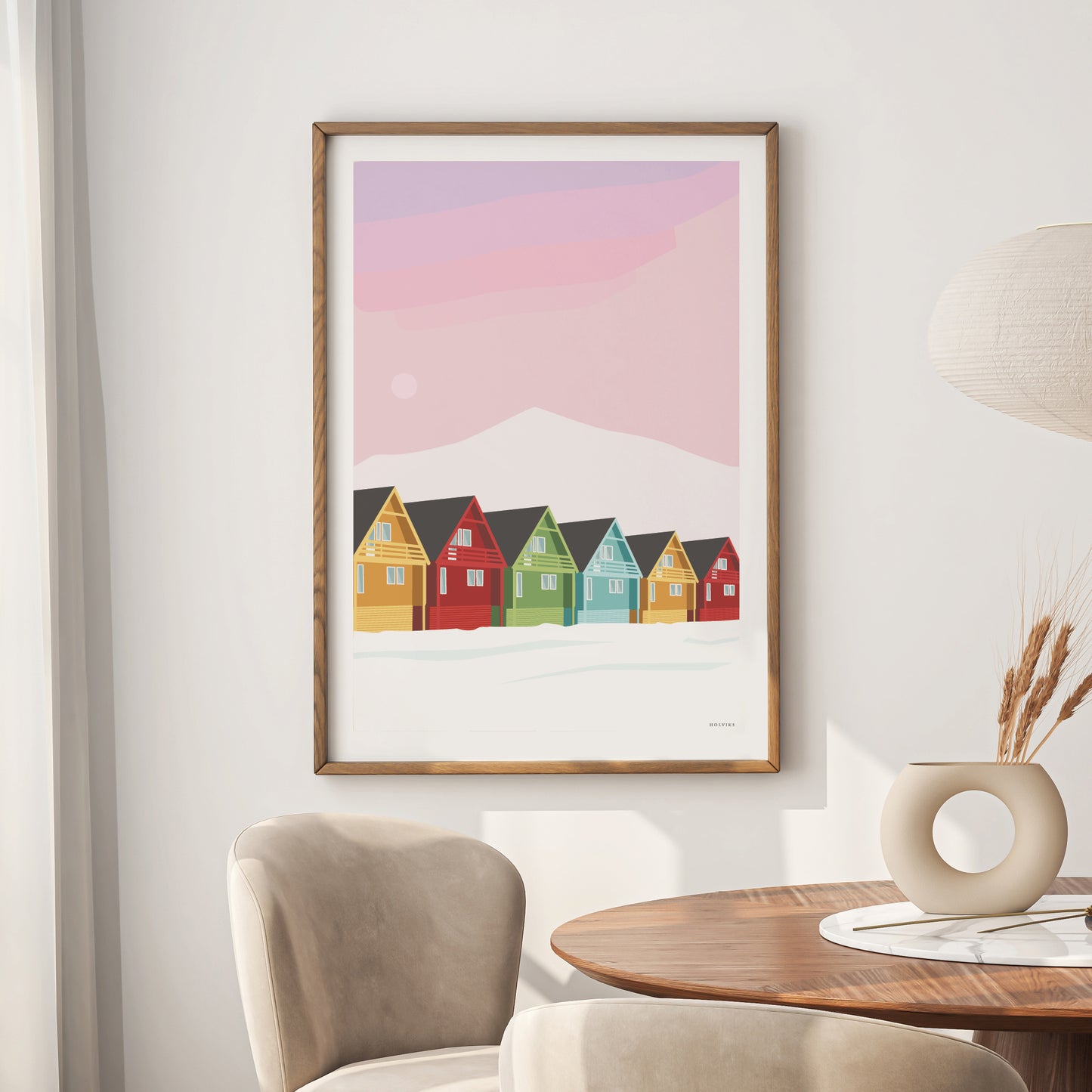 SPISSHUS SVALBARD pastellrosa, poster