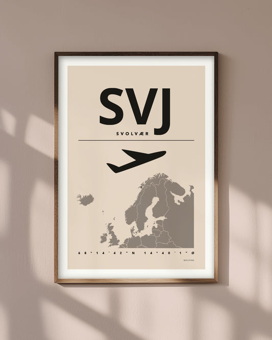 SVOLVÆR pastellrosa, poster