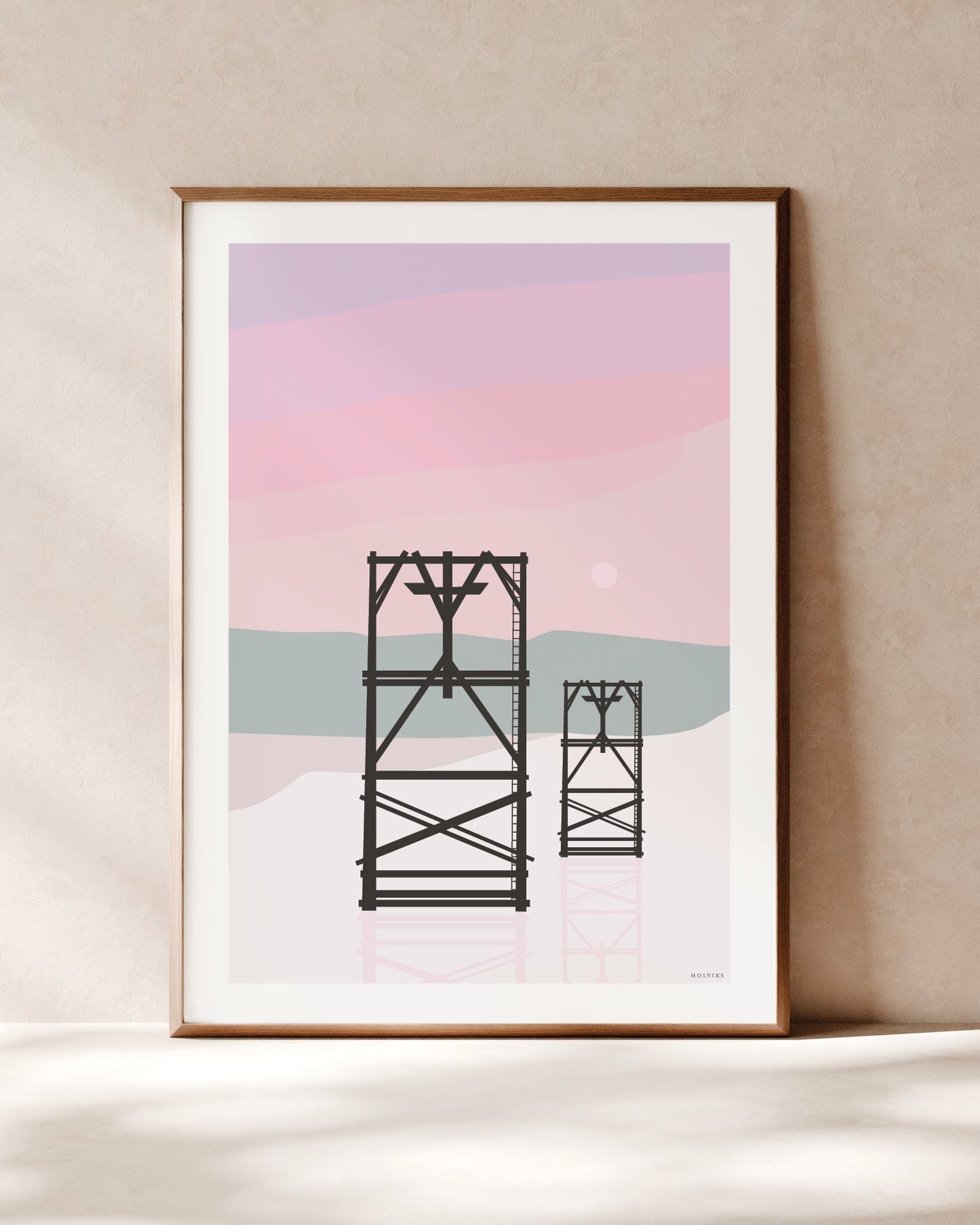 TAUBANE SVALBARD pastellrosa, poster
