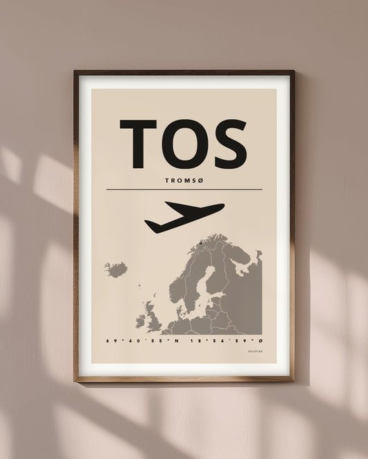 TROMSØ pastellrosa, poster
