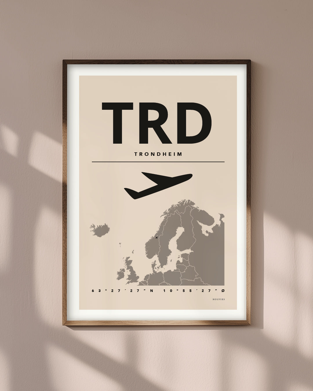TRONDHEIM pastellrosa, poster